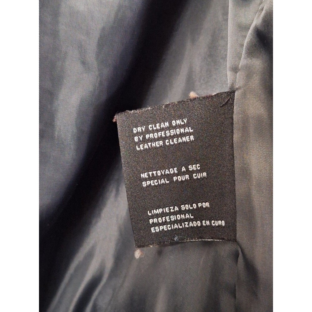 Michael Kors Women's Black Genuine Leather Moto Biker Jacket Large Zip Pockets - Picture 13 of 13